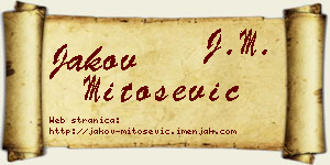 Jakov Mitošević vizit kartica